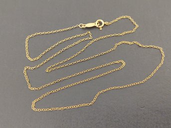 VINTAGE 14K GOLD 1mm ROLO LINK CHAIN NECKLACE