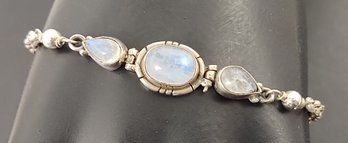 VINTAGE STERLING SILVER MOONSTONE BRACELET