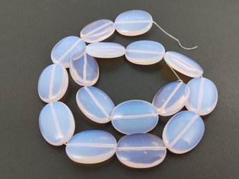 STRAND OF LOOSE OPALITE GLASS BEADS