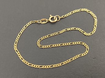 VINTAGE 14K GOLD 1.5mm FIGARO BRACELET