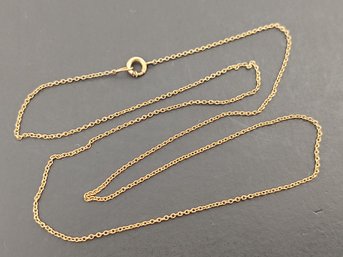 ANTIQUE 10K GOLD 1mm ROLO LINK NECKLACE