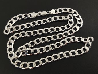 AMAZING STERLING SILVER 8mm CUBAN LINK CHAIN NECKLACE