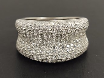 BEAUTIFUL STERLING SILVER MICRO PAVE CZ RING