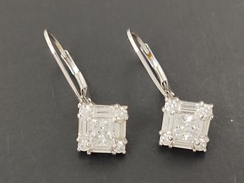 BEAUTIFUL STERLING SILVER CZ EARRINGS