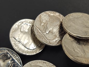 VINTAGE STERLING SILVER BUFFALO NICKEL REPLICA BUTTONS