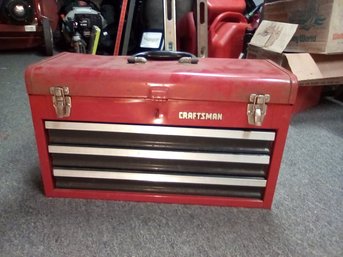 Craftsman Portable Red Metal Tool Chest With 3 Drawers & Carrying Handle  LP/CV1