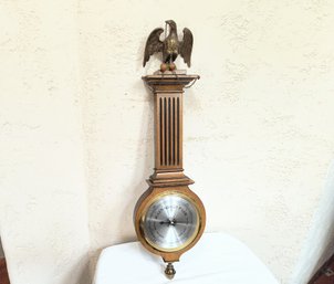 Stiffel Wall Hanging Barometer With Eagle Finial