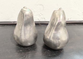 Life-size Silver Toned Pears - Tabletop Decor