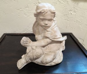 Antique Reproduction Figure Of Kneeling Child