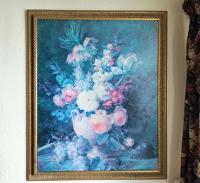 Large Framed Floral Artwork