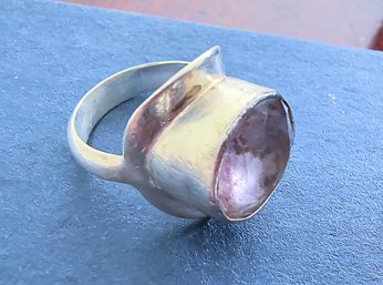 Vintage '60s Ring In Silver With Pale Purple Stone