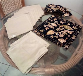 Elegant Table Linens - 3 Sets Of Napkins - A Total Of 27 Pieces Including 12 Calvin Klein    DR