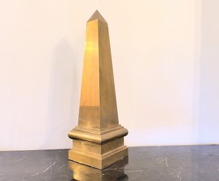 Large Vintage Brass Obelisk