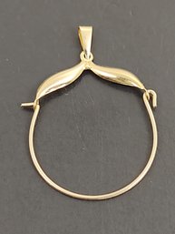 VINTAGE 14K GOLD CHARM HOLDER PENDANT