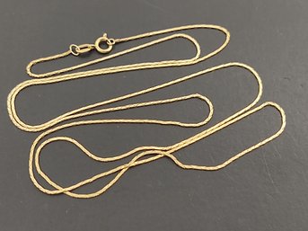 VINTAGE 14K GOLD THIN COBRA LINK CHAIN NECKLACE 24'