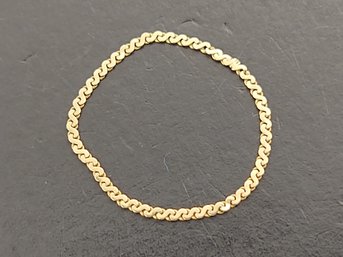 VINTAGE 14K GOLD SERPENTINE LINK CHAIN RING