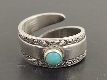 VINTAGE SOUTHWESTERN TOWLE STERLING SILVER TURQUOISE RING