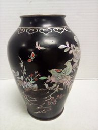 Rare Korean War Presentation Brass & Abalone Vase Given By Rep. Of Korea's General Hengkun Lee      52/D2