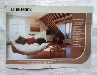 Le Beanock Indoor Hammock - Hardware Included Along With 2 Pillows. TT/CV3