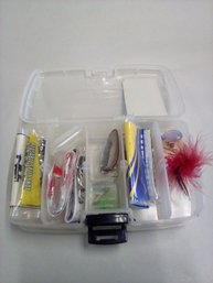 Plano Double Sided Stowaway Storage Box With 7 Fishing Lures & Accessories. TT/B2