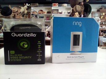 Ring Stick Up Cam Plug In & Guardzilla HD All-in-one Video Security System TT/C2