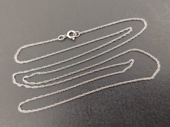 THIN 14K WHITE GOLD DAINTY CHAIN NECKLACE