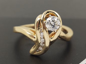 STUNNING VINTAGE 14K GOLD 0.50ctw DIAMOND RING