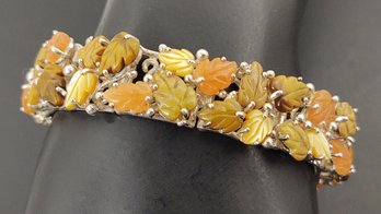 DESIGNER WHITNEY KELLY STERLING SILVER MULTI STONE AUTUMN LEAVES BRACELET