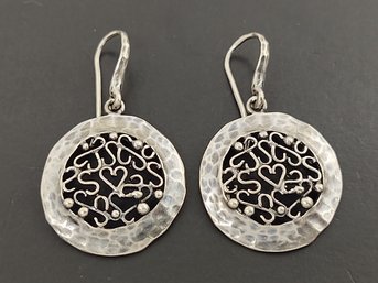 ISRAEL DESIGNER PAZ STERLING SILVER EARRINGS