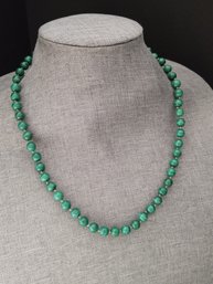 DESIGNER WHITNEY KELLY STERLING SILVER MALACHITE BEADED NECKLACE