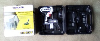 Brand New Karcher Hard Surface Cleaner With Wilson & Miller Cordless Hammer Drill/Gar