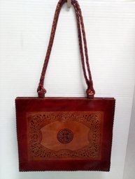 Hand Tooled Shoulder Purse By Aldo With Beautiful Details.    TA/E2