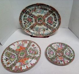 Imari Style Trio Of Ceramic Dishes In 3 Sizes     TA/c3