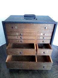 Vintage Oak Dentists' Chest With 10 Varied Size Drawers -Lockable   PD/SR