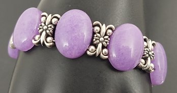 DESIGNER CAROLYN POLLACK STERLING SILVER PURPLE QUARZITE BRACELET