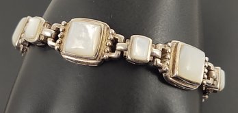 BEAUTIFUL STERLING SILVER MOTHER OF PEARL BRACELET