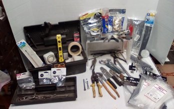 Good Collection Of Hand Tools, Various Zip Ties, Curtain Rod Hardware, Grommet Set & More LP/CV3