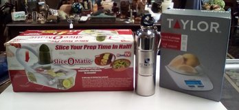 Taylor Digital Kitchen Scale, Slice- O- Matic, New Stainless Steel Water Bottle MsPearl/C4