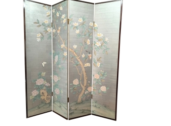 Spectacular Chinese Silver Toned Vintage Screen