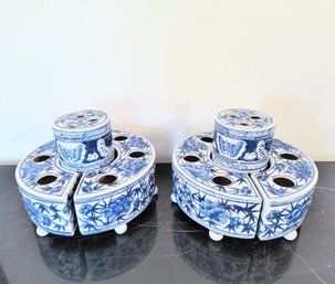 Blue And White Glaze Ceramic Vases - See All Photos