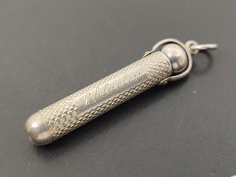 ANTIQUE STERLING SILVER PROPELLING PENCIL PENDANT