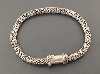 VINTAGE HEAVY STERLING SILVER WHEAT STYLE LINK BRACELET