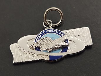 VINTAGE STERLING SILVER ENAMEL PRATT & WHITNEY CHARM FOR CHARM BRACELET