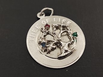 VINTAGE STERLING SILVER TREE OF LIFE CHARM FOR CHARM BRACELET