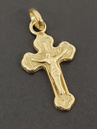 VINTAGE 14K GOLD CRUCIFIX CROSS PENDANT