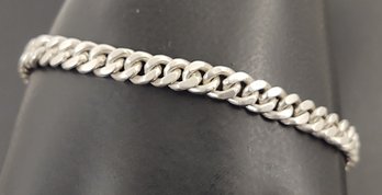 VINTAGE STERLING SILVER 5mm CUBAN LINK BRACELET