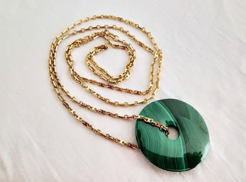 Stunning Malachite Pendant Necklace