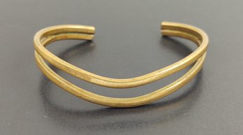 VINTAGE MID CENTURY MODERNIST SERGIO LUB BRASS CUFF BRACELET