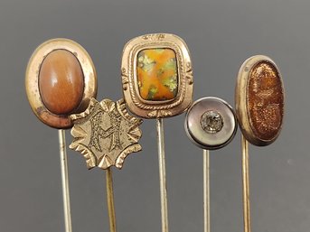 GROUP OF (5) VINTAGE STICK PINS