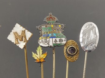 GROUP OF (5) VINTAGE STICK PINS